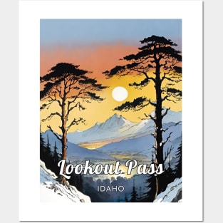 Lookout Pass ski Idaho usa Posters and Art